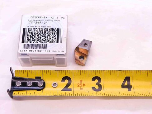 1pc New AMEC GEN3SYS 7C124P-24 24 GEN3 XT C1 AM300 24mm TiN Carbide Drill Insert - DCT-NS1838 in Saudi Arabia