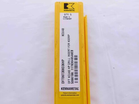 2pcs New KENNAMETAL DFT06T308D36HP KCU40 TiAlN & TiN Carbide Drill Inserts - NS0290BL5 in Saudi Arabia