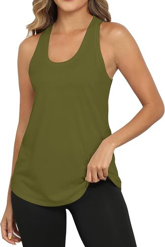 Primoda Womens Loose Fit Racerback Tank Top Olcyfeless Tops Summer Scoop Drick Sancks Sanks in Kuwait