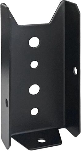 60 حزمة من دعامات درابزين سطح السفينة 2 × 4، موصلات قضبان سياج مطلية بمسحوق أسود مقاس 18 للعمود الخشبي، للاستخدام الداخلي والخارجي (البراغي غير متضمنة) in Kuwait