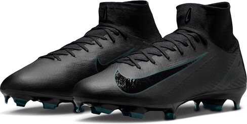 حذاء كرة القدم Mercurial Superfly 10 Pro FG عالي الجودة من نايكي (HF9433-002، أسود/أدغال عميقة/أسود) مقاس 10 in Saudi Arabia