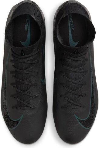 حذاء كرة القدم Mercurial Superfly 10 Pro FG عالي الجودة من نايكي (HF9433-002، أسود/أدغال عميقة/أسود) مقاس 10 in Saudi Arabia