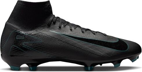 حذاء كرة القدم Mercurial Superfly 10 Pro FG عالي الجودة من نايكي (HF9433-002، أسود/أدغال عميقة/أسود) مقاس 10 in Saudi Arabia