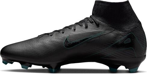 حذاء كرة القدم Mercurial Superfly 10 Pro FG عالي الجودة من نايكي (HF9433-002، أسود/أدغال عميقة/أسود) مقاس 10 in Saudi Arabia
