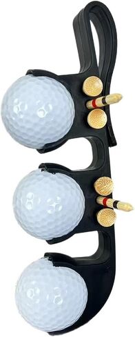 KUJOBUY Golf Ball Bag Holder Golf Tee Keeper 2 in 1 Ball Case for 3 Balls Holder Case Carry Bag Belt Accessories for Club Bags Balls Keeper Tee Storage in Saudi Arabia