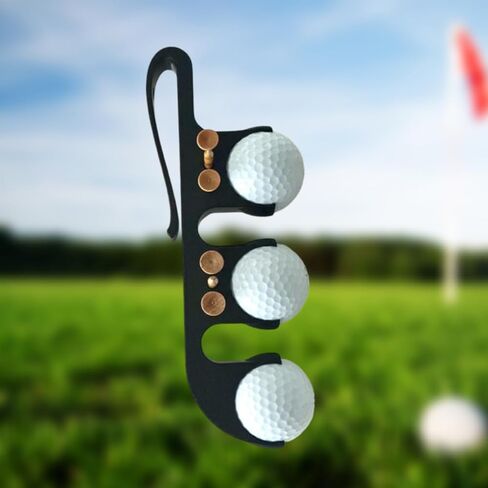 KUJOBUY Golf Ball Bag Holder Golf Tee Keeper 2 in 1 Ball Case for 3 Balls Holder Case Carry Bag Belt Accessories for Club Bags Balls Keeper Tee Storage in Saudi Arabia