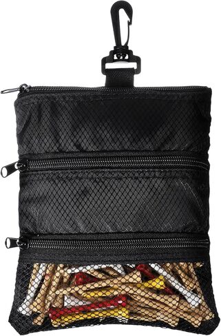 Golf Tee Bag Pouch Multi Pocket Zipper Golf Tee Holder Bag Accessories Organizer for Men and Women in Saudi Arabia