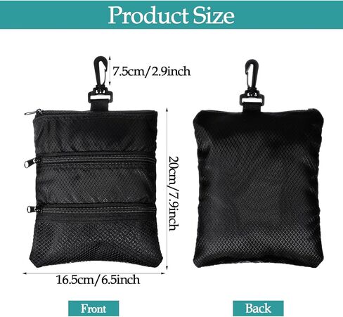 Golf Tee Bag Pouch Multi Pocket Zipper Golf Tee Holder Bag Accessories Organizer for Men and Women in Saudi Arabia
