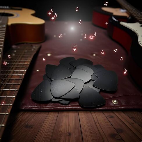 30Pcs Guitar Picks, Celluloid Guitar Plectrums for Your Electric, Acoustic, or Bass Guitar Guitar Picks and Bass Picks (Black 0.5mm) in Saudi Arabia
