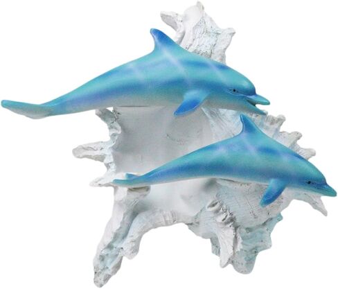 Ebros Gift Large Nautical Capiz Blue Tailed Mermaid Ariel by White Coral Rocks Statue Ocean Aquamarine Princess As Coastal Beach Under The Sea Decorative Accent (Listening to A Conch) in Saudi Arabia