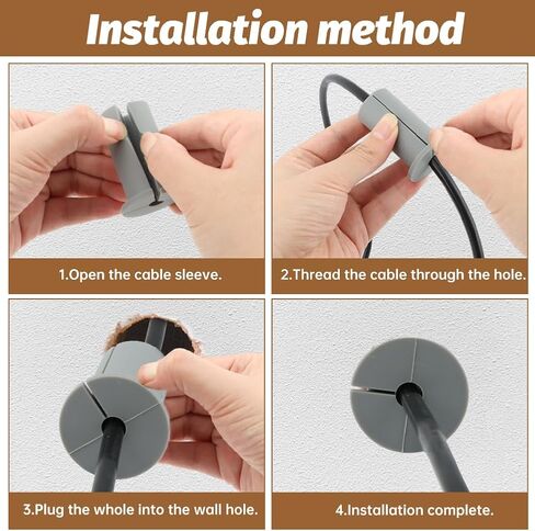 4 Pcs Cable Routing Kit for Starlink, Silicone Cable Grommet Rubber Wall Bushing Cable Protective Sleeve for 1" Wall Hole Wall Grommets for Cables Compatible with Starlink Mount for Protecting Cords in Kuwait