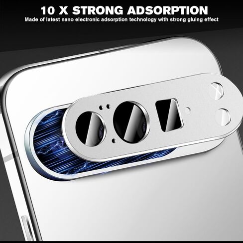 عبوتان لواقي عدسة الكاميرا Google Pixel 10 Pro XL، غطاء كاميرا من الزجاج المقوى المعدني الفاخر، مضاد للخدش عالي الوضوح (أسود) in Kuwait
