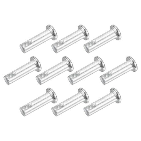 10 قطع من uxcell 3/16" x5/8" دبابيس Clevis ذات فتحة واحدة، دبابيس Clevis ذات رأس مسطح من الفولاذ الكربوني لإصلاح الميكانيكا، وتركيب الأثاث، والمعدات الصناعية، DIY (أزرق أبيض) in Saudi Arabia