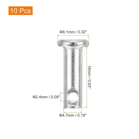 10 قطع من uxcell 3/16" x5/8" دبابيس Clevis ذات فتحة واحدة، دبابيس Clevis ذات رأس مسطح من الفولاذ الكربوني لإصلاح الميكانيكا، وتركيب الأثاث، والمعدات الصناعية، DIY (أزرق أبيض) in Saudi Arabia