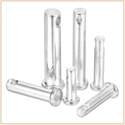 10 قطع من uxcell 3/16" x5/8" دبابيس Clevis ذات فتحة واحدة، دبابيس Clevis ذات رأس مسطح من الفولاذ الكربوني لإصلاح الميكانيكا، وتركيب الأثاث، والمعدات الصناعية، DIY (أزرق أبيض) in Saudi Arabia