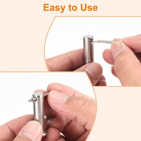 10 قطع من uxcell 3/16" x5/8" دبابيس Clevis ذات فتحة واحدة، دبابيس Clevis ذات رأس مسطح من الفولاذ الكربوني لإصلاح الميكانيكا، وتركيب الأثاث، والمعدات الصناعية، DIY (أزرق أبيض) in Saudi Arabia