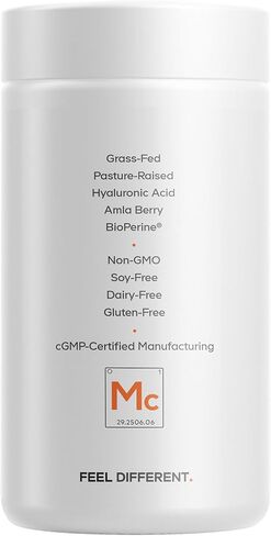 Codeage Multi Collagen + مكمل مع فيتامين C، البيوتين 5000 ميكروجرام، حمض الهيالورونيك، Amla Berry، BioPerine - 5 أنواع من الكولاجين الذي يتم تغذيته على العشب، والمراعي - كمية تكفي لمدة شهرين - غير معدلة وراثيًا - 180 كبسولة in Saudi Arabia