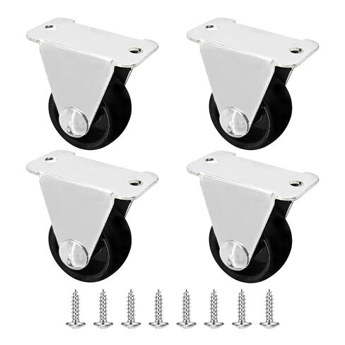 4 Pack 2 Inch Heavy Duty Caster Wheels, Rigid Fixed Caster Wheels with Non-Swivel Top Plate for Furniture in Saudi Arabia