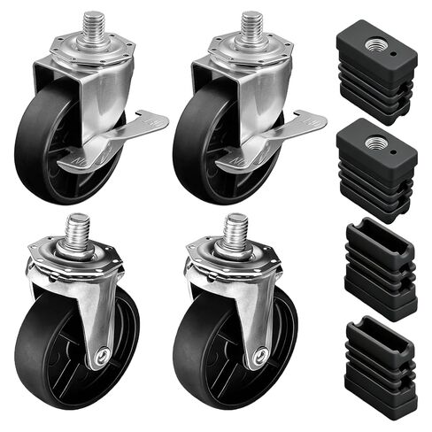 G515-0082-W1 Grill Wheel G408-0036-W1 Caster Socket Replacement Parts for Charbroil 463243518 463342119 Thermos 461246804 Kenmore 415.16123801, 3" Locking Caster & Fixed Caster, 4 Grill Accessories in Kuwait