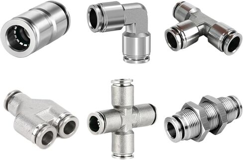 PU PV PE PY PZA PM 304 stainless steel pneumatic quick coupling metal hose trachea water pipe high pressure 4 6 8 10 12 14 16mm(PY,8mm) in Saudi Arabia