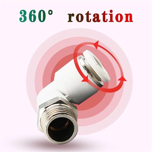 PL pneumatic quick connector 4mm-12mm trachea hose outer diameter 1/8" 1/4" 3/8" 1/2" air elbow plug-in copper connector(PL8-03) in Saudi Arabia