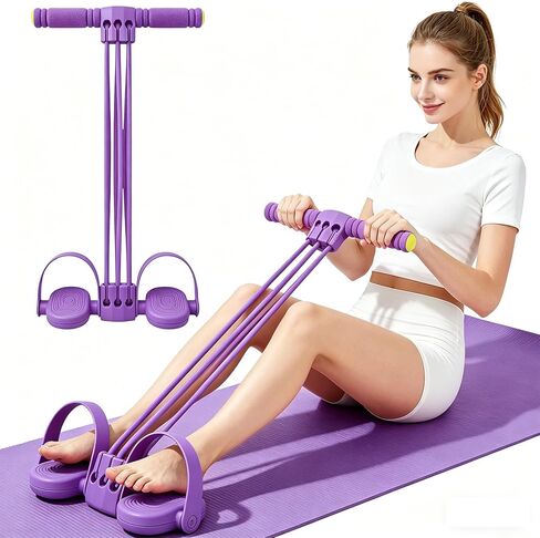 Upgraded Pedal Resistance Band with Handle, 6-Tube Multifunction Stretching Workout Band for Yoga,Home Workout Equipment,Device for Abdomen,Waist,Arm,Leg,Core/ABS,Gift for Mon in Kuwait