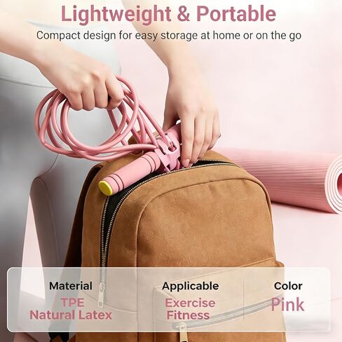 Upgraded Pedal Resistance Band with Handle, 6-Tube Multifunction Stretching Workout Band for Yoga,Home Workout Equipment,Device for Abdomen,Waist,Arm,Leg,Core/ABS,Gift for Mon in Saudi Arabia