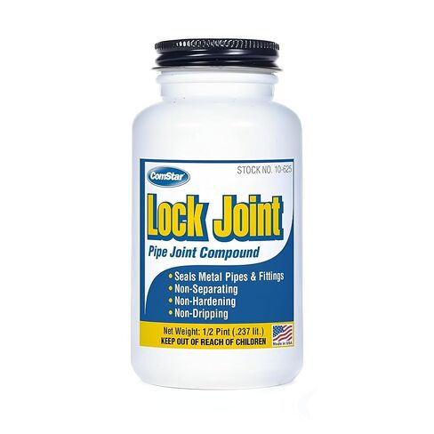 ComStar Lock Joint,1/2 Pint, Blue Pipe Joint Sealant, Leak-Proof NPT Thread Connections, Works on Metal & Plastic Pipes, High Temperature & Pressure Resistant, Lubricates & Seals Gaskets (10-625) in Saudi Arabia