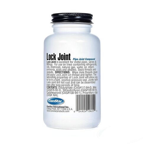 ComStar Lock Joint,1/2 Pint, Blue Pipe Joint Sealant, Leak-Proof NPT Thread Connections, Works on Metal & Plastic Pipes, High Temperature & Pressure Resistant, Lubricates & Seals Gaskets (10-625) in Saudi Arabia