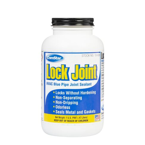 ComStar Lock Joint,1/2 Pint, Blue Pipe Joint Sealant, Leak-Proof NPT Thread Connections, Works on Metal & Plastic Pipes, High Temperature & Pressure Resistant, Lubricates & Seals Gaskets (10-625) in Saudi Arabia