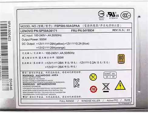 مصدر طاقة 500 واط FSP500-40AGPAA لـ P300 P310 P320 P410 in Kuwait
