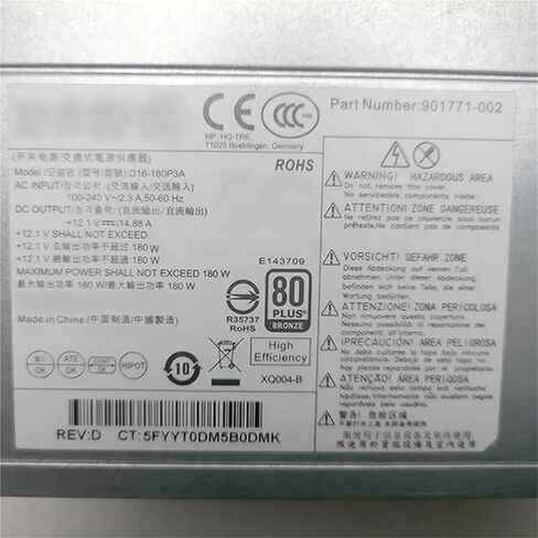 لـ 800 G3 SFF D16-180P3A 180 واط مصدر طاقة سطح المكتب 901762-00 in Saudi Arabia