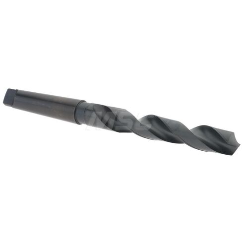 Hertel High Speed Steel Taper Shank Drill Bit, 1-5/32" Diameter, 4MT Shank, 118° Point, Oxide Finish, 7-1/4" Flute Length, 12-7/8" OAL in Saudi Arabia