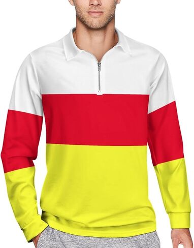 Fattyeery Mens Long Sleeve Sri Lanka Flag Sweatshirt Printed Loose Pullover T-shirt for Men Tops Shirts in Kuwait