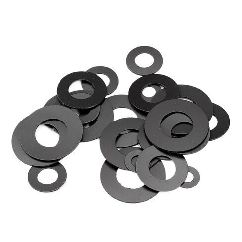 M2 M2.2 M2.3 M2.5 M3 M4 M5 M6 M7 M8 M8.5 M10 M12 M15 M20Black الجرافيت النايلون وسادة مسطحة غسالة الطائرة فاصل طوقا العزل الدائري (M6x10x0.3mm-200pcs) in Saudi Arabia