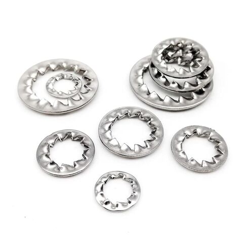 5/10/50pc M2 M2.5 M3 M4 M5 M6 M8 M10 M12 - M24 304 Stainless Steel Internal Toothed Inner Serrated Lock Washer Shakeproof Gasket(5pcs M24) in Saudi Arabia