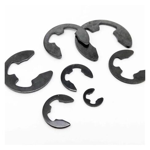 10/50/100 M1.2-M24 GB896 DIN6799 Black Manganese Steel Shaft Bearing Retaining Ring Split Washer Snap Collar E Type Clip Circlip(50pcs M6) in Saudi Arabia