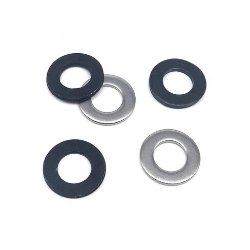 320pcs/box M1.6 M2 M2.5 M3 M3.5 M4 M5 M6 M8 GB97 A2 304 Stainless Steel Black Plain Gasket Flat Washer Assortment Kit Set(Black Carbon Steel) in Saudi Arabia