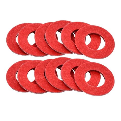 Red Paper Insulating Flat Washer M2 M2.5 M3 M4 M5 M6 M8 M10 M12 M14 M16 M18 M20 Insulation Pad Plain Gasket Spacers 100-300Pcs(M4x10x0.8(200Pcs)) in Saudi Arabia