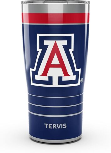 Tervis Traveler Arizona Wildcats - كوب سفر MVP ثلاثي الجدران معزول يحافظ على المشروبات باردة وساخنة، 20oz، من الفولاذ المقاوم للصدأ in Saudi Arabia