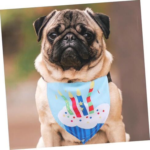 SUPVOX 1set Dog Birthday Party Hat and Bib Set Pet Accessories for Birthday Celebrations One for Dressing up Your Dog Special Occasions in Saudi Arabia