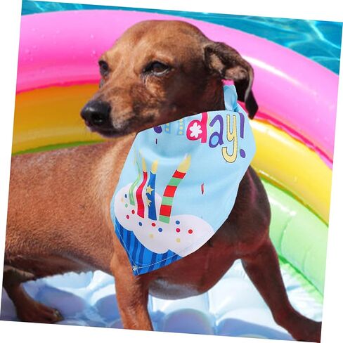 SUPVOX 1set Dog Birthday Party Hat and Bib Set Pet Accessories for Birthday Celebrations One for Dressing up Your Dog Special Occasions in Saudi Arabia