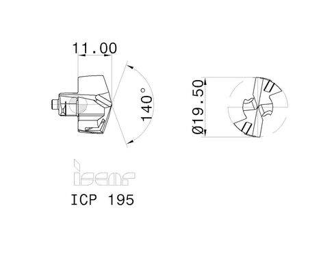 1 قطعة جديد ISCAR ICP 195 IC908 TiAlN المغلفة كربيد استبدال الحفر تلميح إدراج-NS0344BL5 in Saudi Arabia