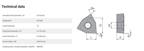 10pcs New KOMET WOEX 05T308EN-03 BK6425 TiCN, Al2O3 & TiN Carbide Drill Inserts - EA1291BL5 in Saudi Arabia