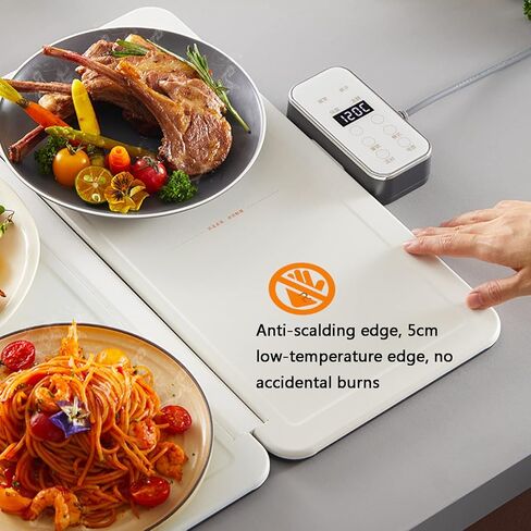 Electric Warming Tray Foldable Portable Hot Plate with Adjustable Temperature Control and Timer - Ideal for Parties, Buffets, and Chafing Dishes in Saudi Arabia