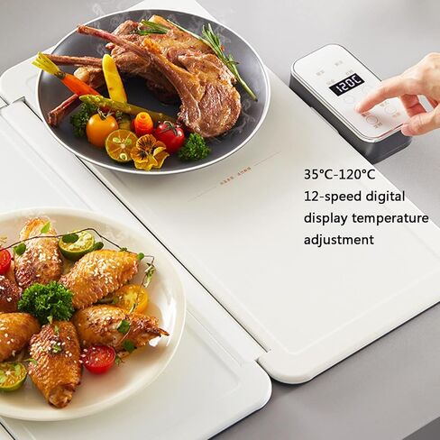Electric Warming Tray Foldable Portable Hot Plate with Adjustable Temperature Control and Timer - Ideal for Parties, Buffets, and Chafing Dishes in Saudi Arabia