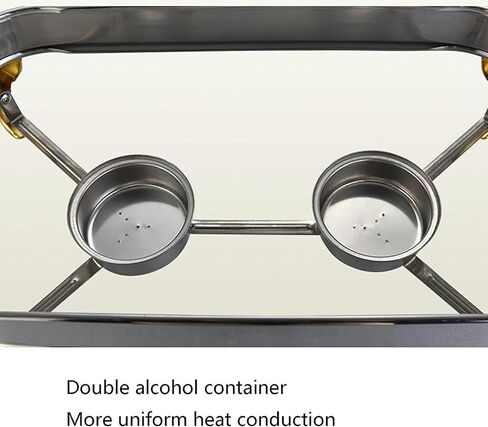 Buffet Server and Heater - Food Radiator for Party Buffet, Stainless Steel Hot Pot Buffet Set, Hot Plate Buffet Set, Food Heater for Catering Events, Server with Lid,Silver-2.9L in Saudi Arabia