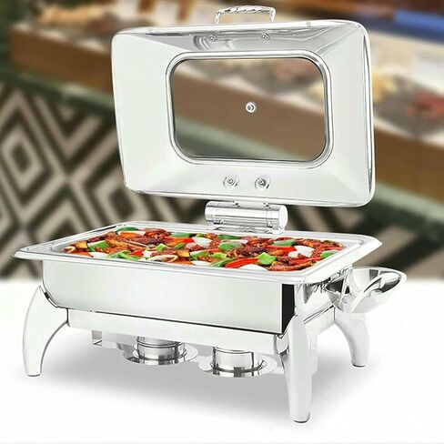 Hot Pot Buffet Set: Stainless Steel Buffet Server Heater, Buffet Catering Game with Water Pot, Food Pot ~ in Saudi Arabia