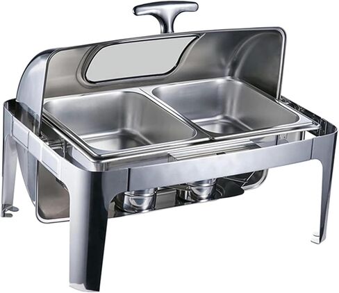 Catering Insulation Tray,Pots Stainless Steel Buffet Hot Plate - Buffet Servers and Heaters. Hot Pot Buffet Set, Stainless Steel Buffet Hot Pot with Glass Lid Food Warmer Catering in Saudi Arabia
