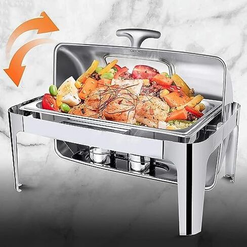 Catering Insulation Tray,Pots Stainless Steel Buffet Hot Plate - Buffet Servers and Heaters. Hot Pot Buffet Set, Stainless Steel Buffet Hot Pot with Glass Lid Food Warmer Catering in Saudi Arabia